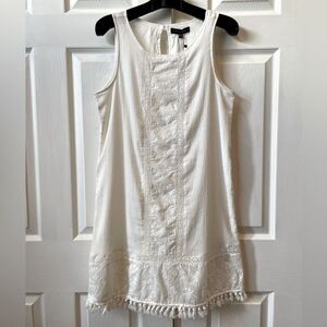 White Sleeveless Eyelet Dress fully lined by Sanctuary size Small NWT